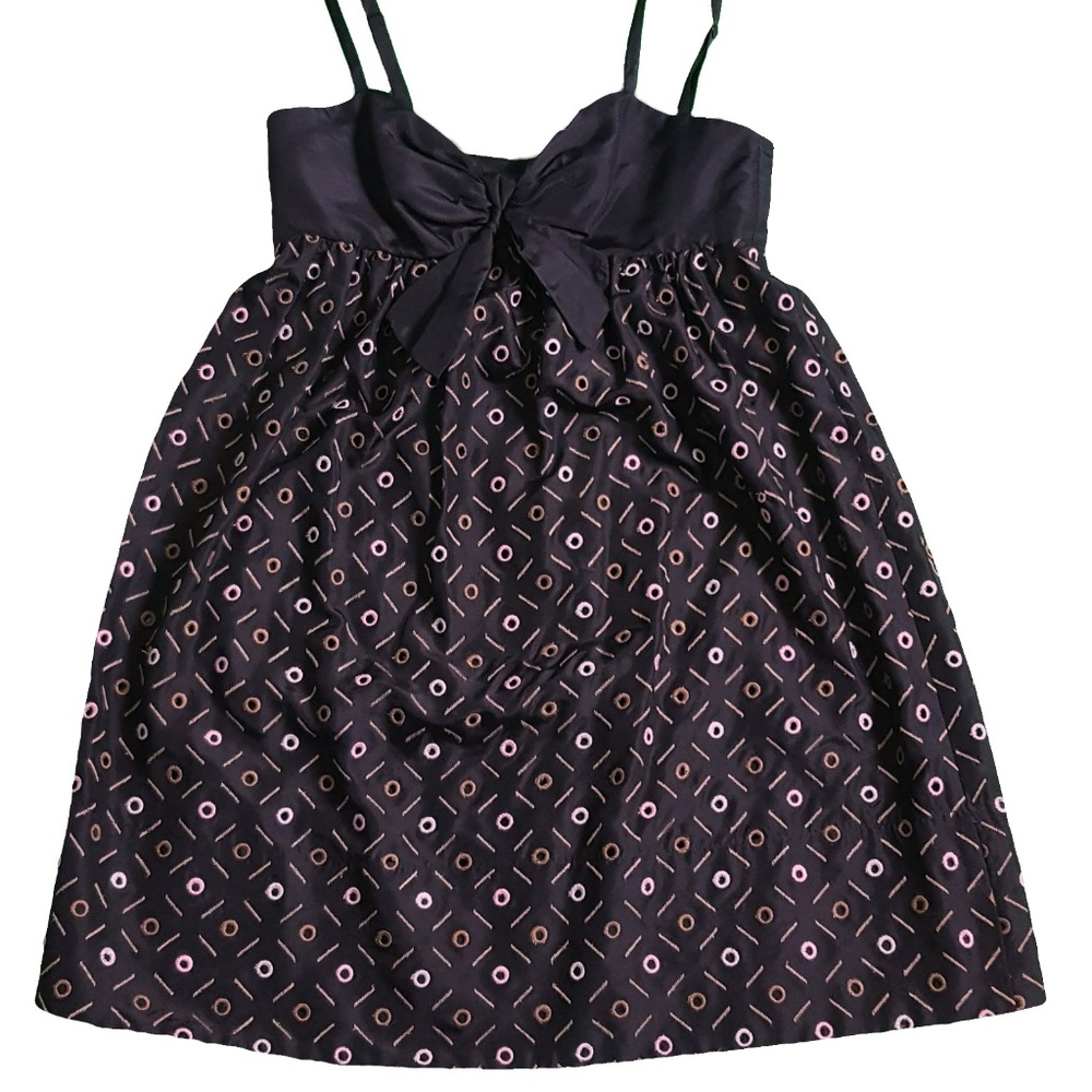 BCBGMaxAzria Womens Eyelet Babydoll Dress Black - Picture 2 of 6